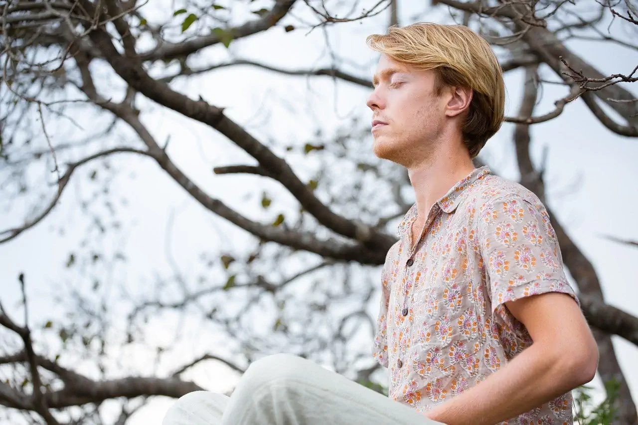 man meditating